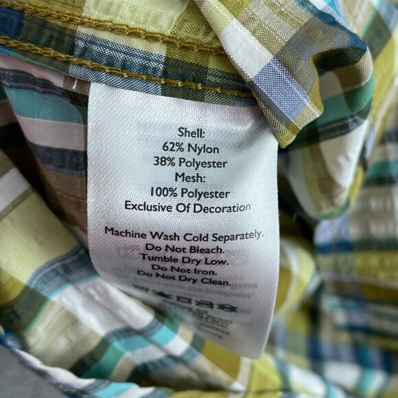 Eddie Bauer Mens XL Plaid Long Sleeve Shirt Nylon/Polyester Blend Button 5847 - Picture 4 of 8